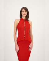 MODJOLOKIA TOP DARK VERMILLION