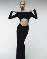 RIVA ARBOLA DRESS BLACK