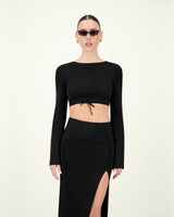 HEART ANCHO TOP BLACK