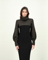 SETA VIPEROTA DRESS BLACK