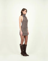 CASPERINA BANG SKIRT GREY BROWN