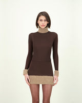 CHILA CASPERA SKIRT BROWN