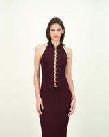 MODJOLOKIA TOP AUBERGINE