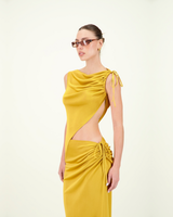 GRAN FATALI SKIRT GOLD LEMON