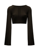 HEART ANCHO TOP BLACK