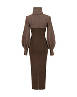 SETA VIPEROTA DRESS BROWN