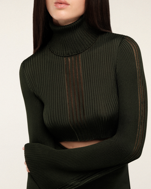 HIGH ANCHO TOP DARK GREEN