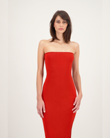 VIPEROTA DRESS DARK VERMILLION