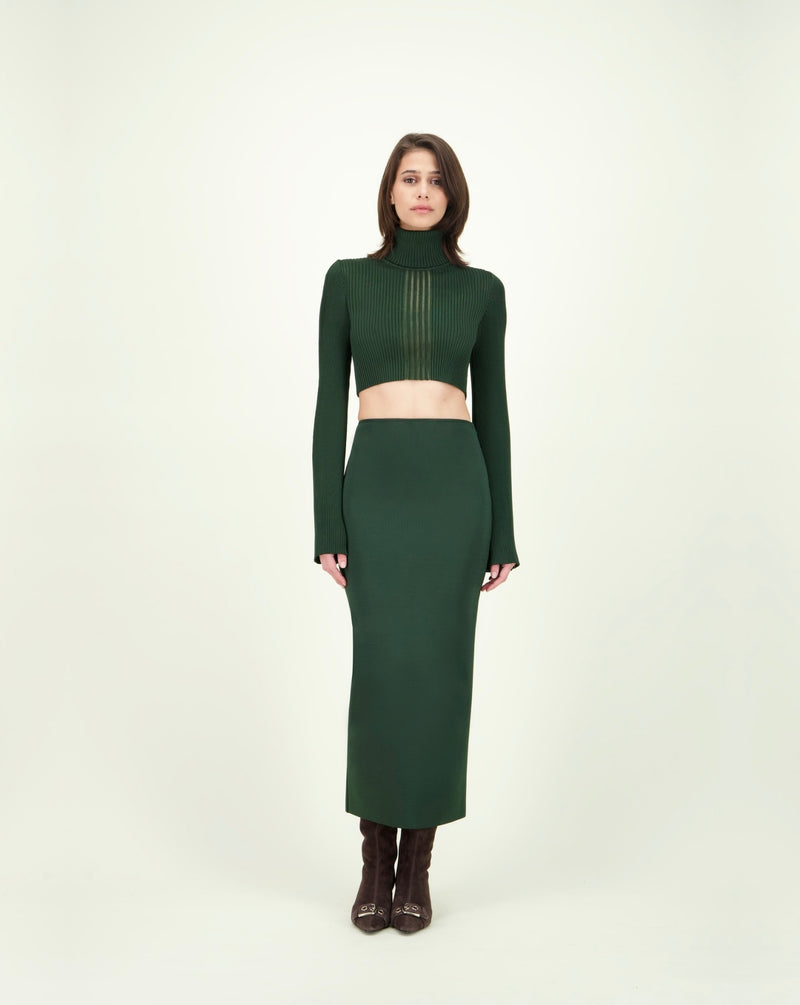 HIGH ANCHO TOP DARK GREEN