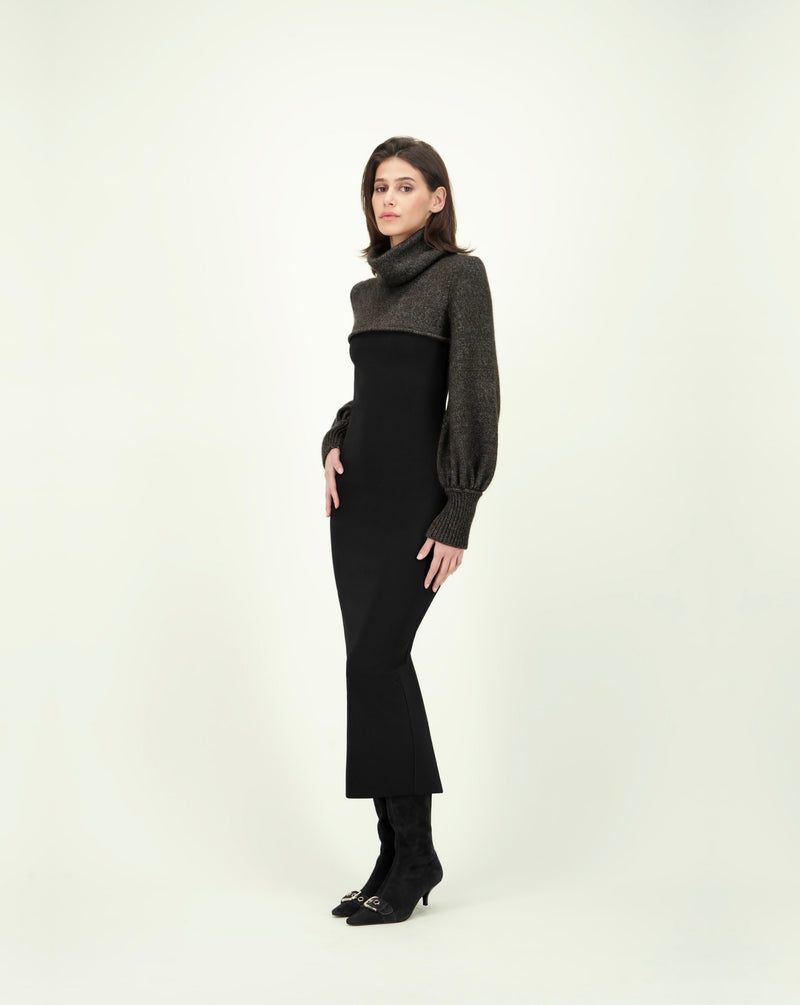 SETA VIPEROTA DRESS BLACK