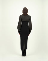 SETA VIPEROTA DRESS BLACK