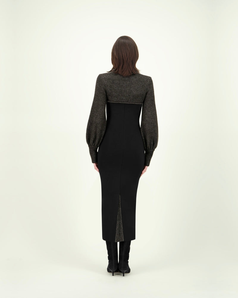 SETA VIPEROTA DRESS BLACK