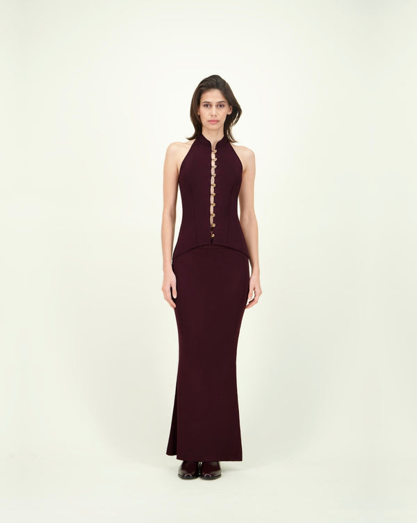 CLASSIC MALAGETA SKIRT AUBERGINE