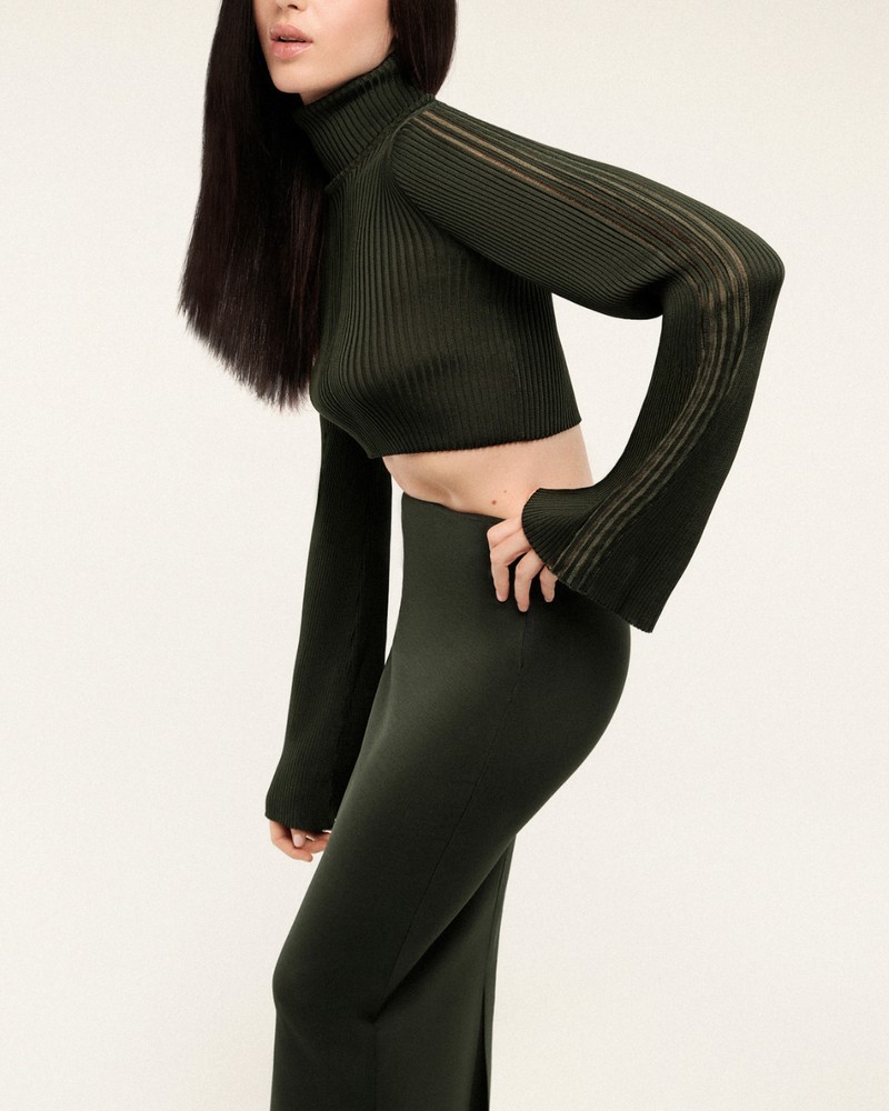 SAYURI VIPERA SKIRT DARK GREEN