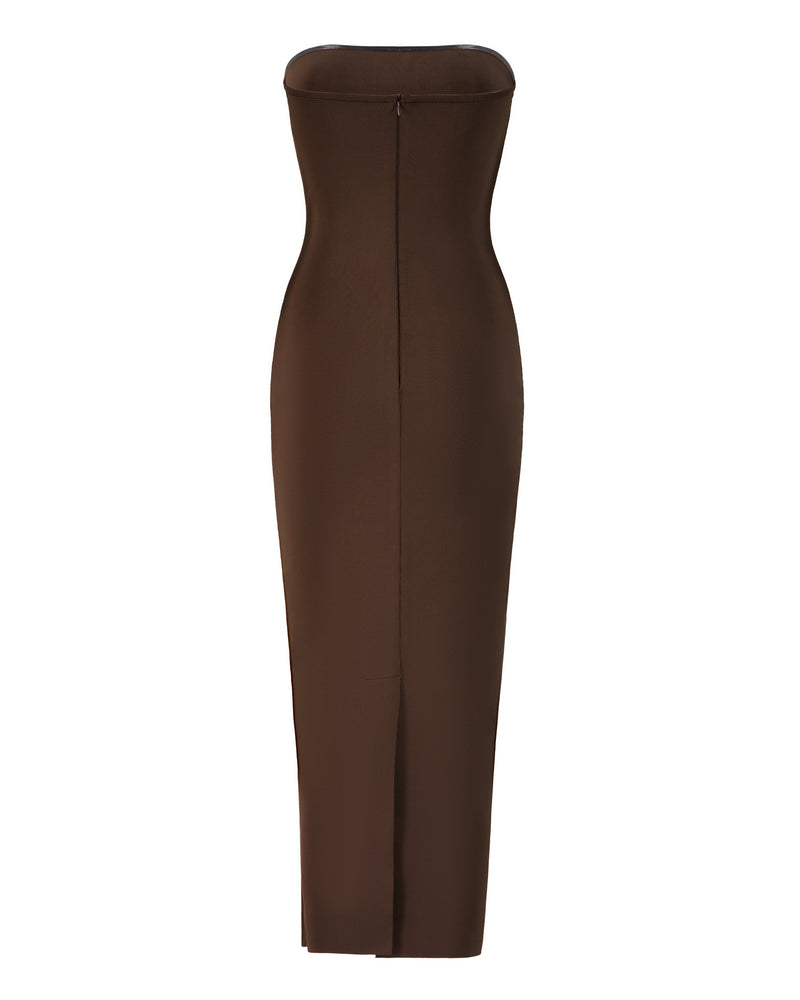 VIPEROTA DRESS DARK BROWN