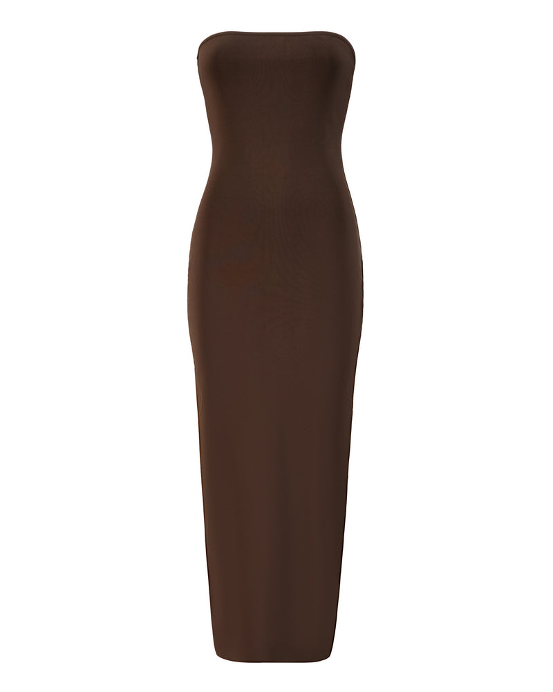 VIPEROTA DRESS DARK BROWN