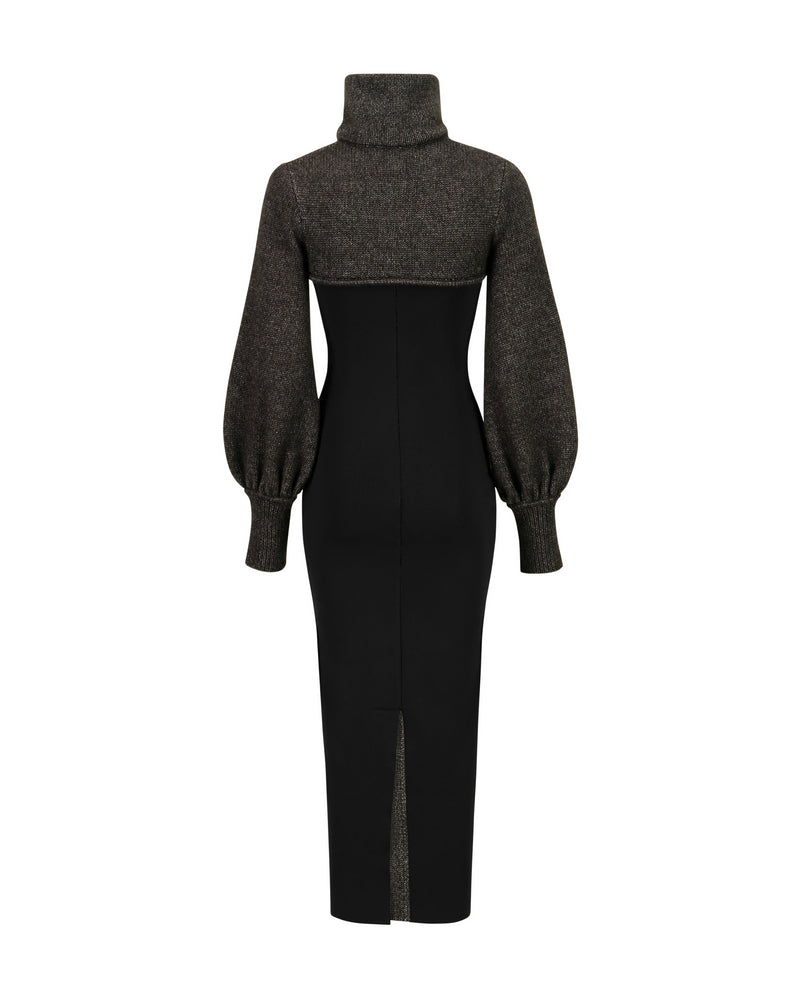 SETA VIPEROTA DRESS BLACK