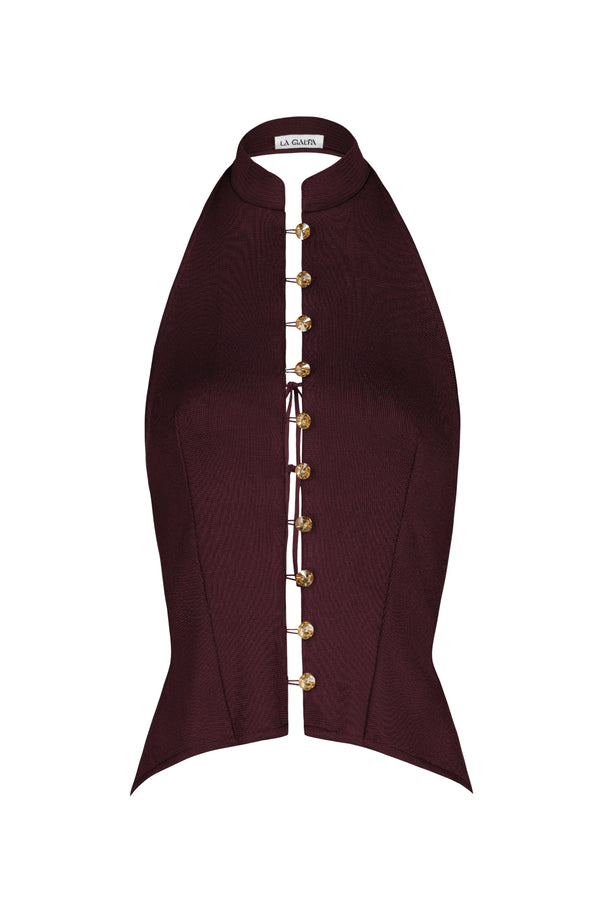 MODJOLOKIA TOP AUBERGINE